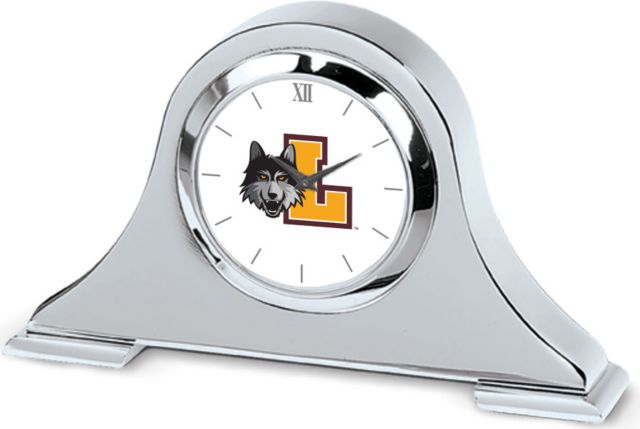 CSI Silver Napoleon Desk Clock With Colored Medallion - ONLINE ONLY