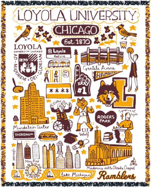 Loyola University Chicago Tapestry Blanket