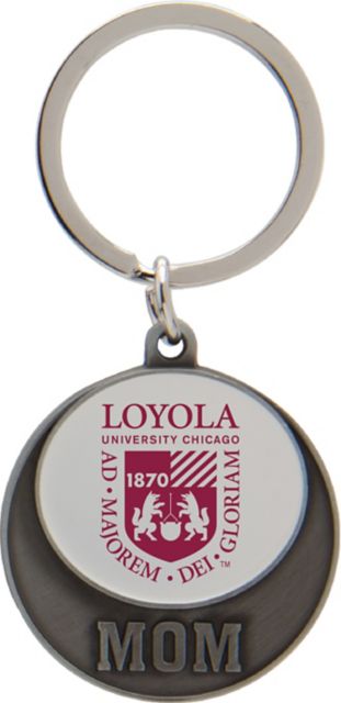 Loyola University Chicago Mom Keychain