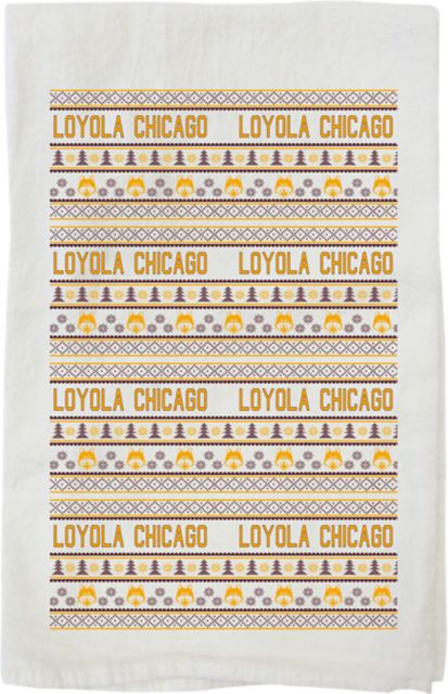 Loyola University Chicago Holiday Tea Towel