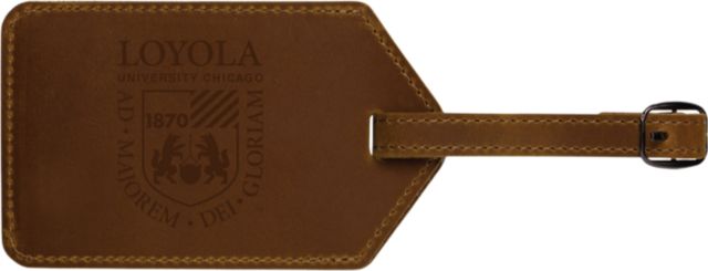 Loyola University Chicago Leather Luggage Tag