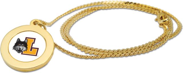 CSI Gold Pendant Necklace With Colored Medallian - ONLINE ONLY