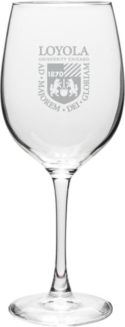 Loyola University Chicago 16 oz. Wine Glass