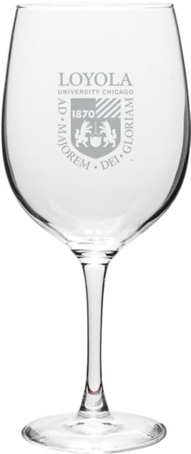 Loyola University Chicago 19 oz. Wine Glass