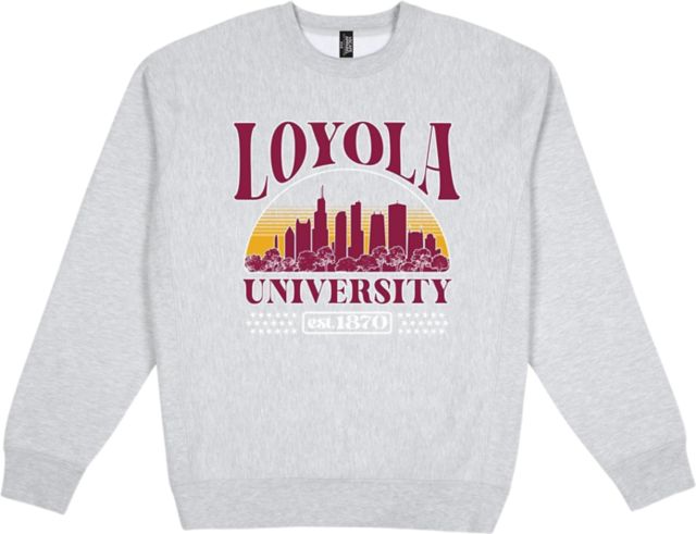 Men's Sweater, Loyola Eggplant Crew Sweater