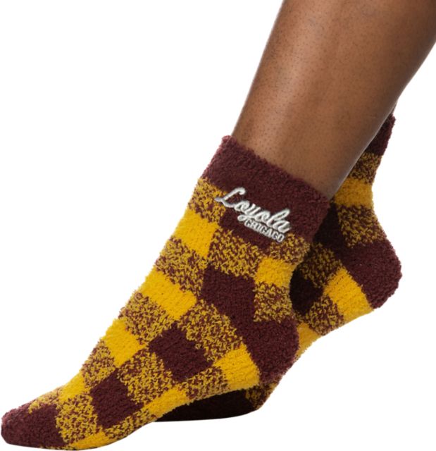 Loyola University Chicago Buffalo Check Socks