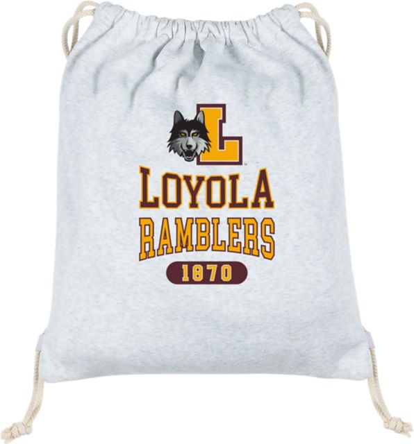 Loyola University Chicago Ramblers Sweatshirt Drawstring Bag
