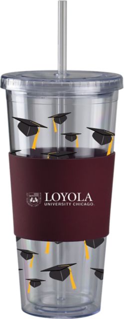 Loyola University Chicago Acrylic Tumbler with Straw