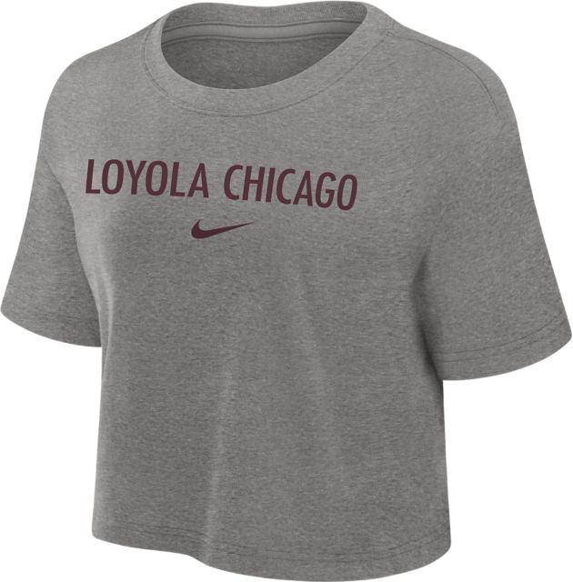Loyola University Chicago Women's Dri-Fit Cotton Crop Tee