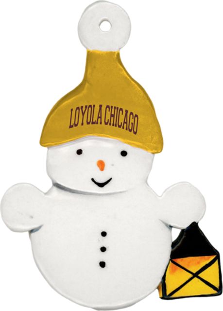 Loyola University Chicago Snowman Ornament