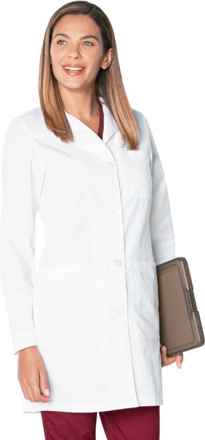 Women's 3-Pcoket Full Length Lab Coat White Size 12