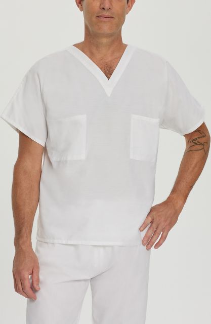 Landau Essentials Unisex Reversible 1-Pocket V-Neck Scrub Top X-Small