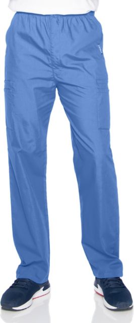 Essentials Men's Straight-Leg Cargo Scrub Pants Ceil Medium