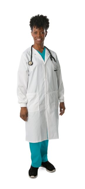 UNISEX LABCOAT LEFT WHITE MED