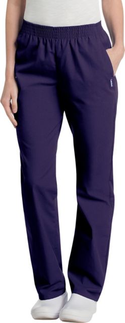 Essentials Women's Straight-Leg Scrub Pants Grape 3X Large
