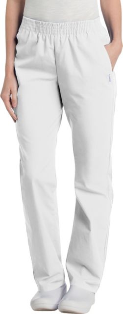 Essentials Women's Straight-Leg Scrub Pants White Petite Xtra Small