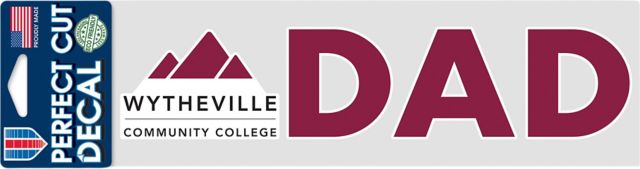 Wytheville Community College 3'' x 10'' Dad Decal