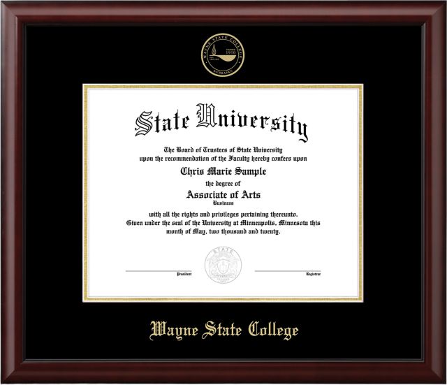 Wayne State College 7" x 9" Diploma Frame