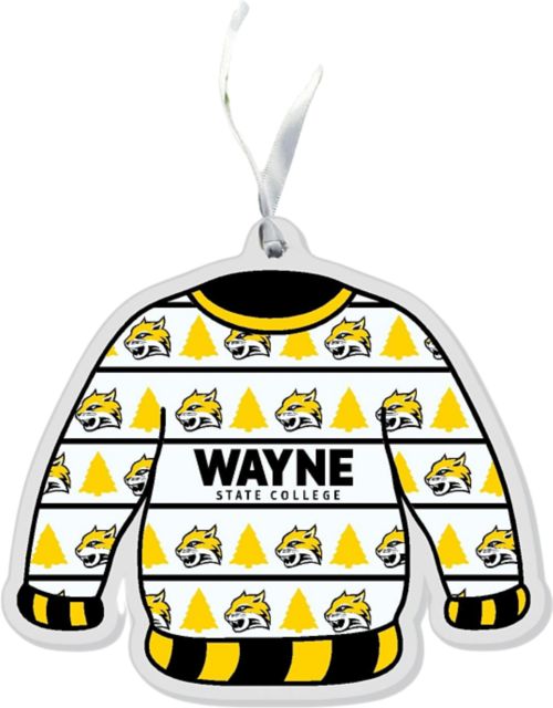 Wayne State College Wildcats 3'' x 4'' Etched Ornament