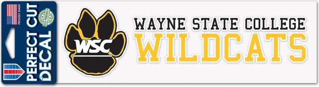 Wayne State College 3'' x 10'' Perfect Cut Decal
