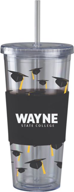 Wayne State College Acrylic Tumbler with Straw