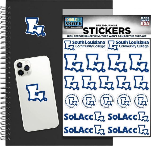 South Louisiana Community College Sticker Sheet