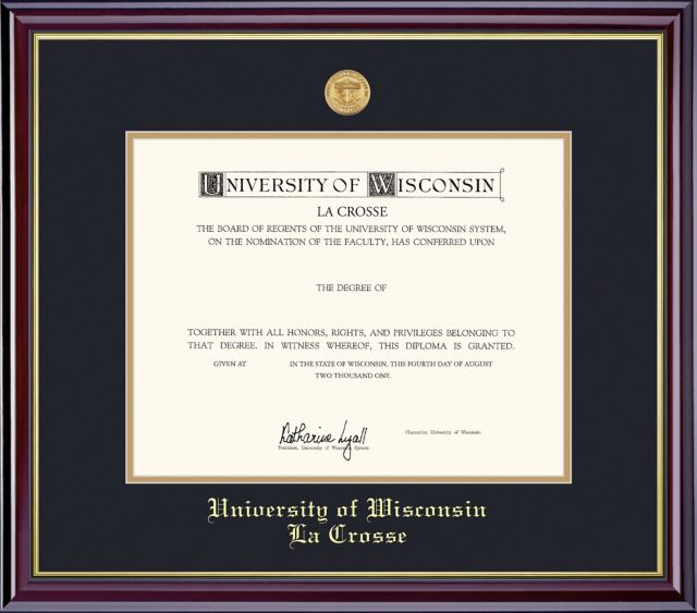 University of Wisconsin - La Crosse 8'' x 10'' Windsor Diploma Frame