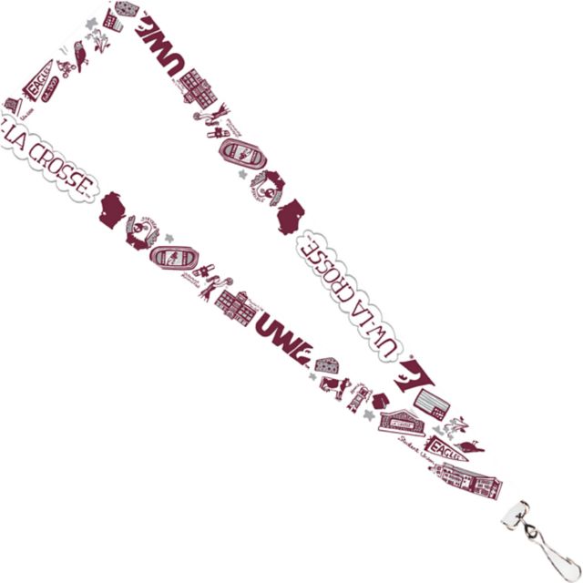 University of Wisconsin - La Crosse Julia Gash 3/4'' Satin Lanyard