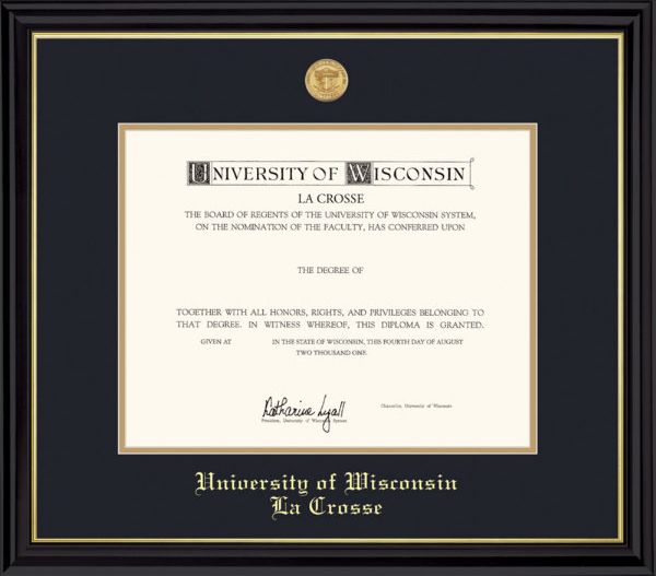University Of Wisconsin - La Crosse Coronado Diploma Frame -ONLINE ONLY