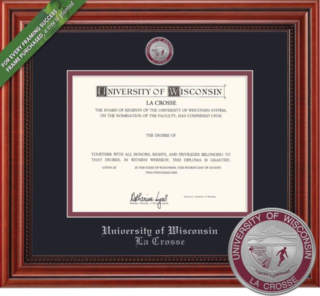 Framing Success Millennium 8 x 10 Diploma with Colored Medallion and Double mat - ONLINE ONLY