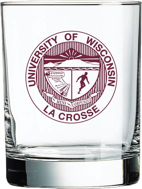 University of Wisconsin - La Crosse Double Old Fashioned 14 oz. Glass