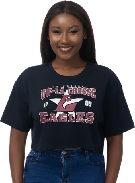 University of Wisconsin - La Crosse Eagles Women's Boxy Crop Short Sleeve T-Shirt