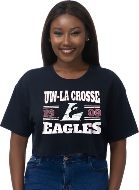University of Wisconsin - La Crosse Eagles Women's Boxy Crop Short Sleeve T-Shirt