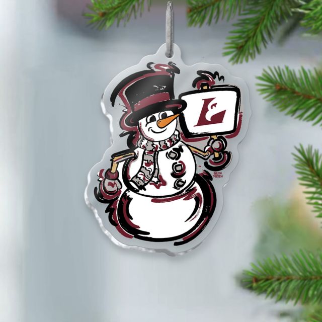 University of Wisconsin - La Crosse Snowman 3'' x 4'' Etched Ornament