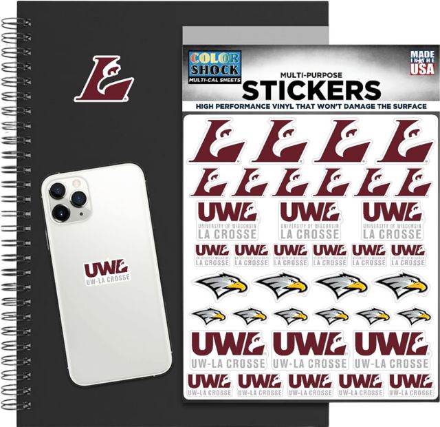 University of Wisconsin - La Crosse Sticker Sheet