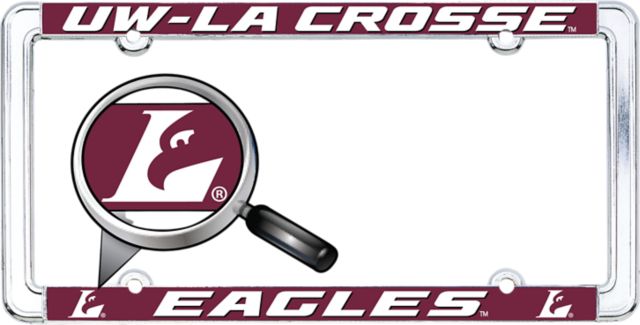 University of Wisconsin - La Crosse Eagles Thin Dome License Plate Frame