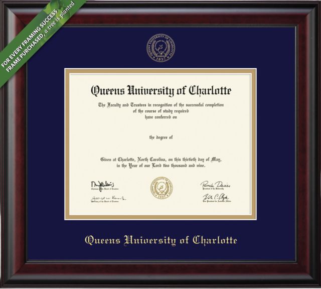 Queens University of Charlotte 8.5" x 11" Classic Diploma Frame