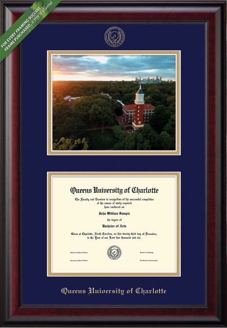 Queens University of Charlotte 8.5" x 11" Classic Diploma Frame