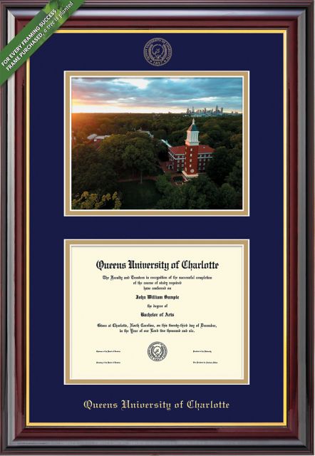 Queens University of Charlotte 8.5" x 11" Windsor Diploma Frame