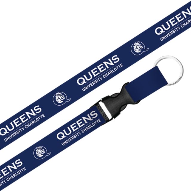 Queens University of Charlotte Lanyard with Buckle