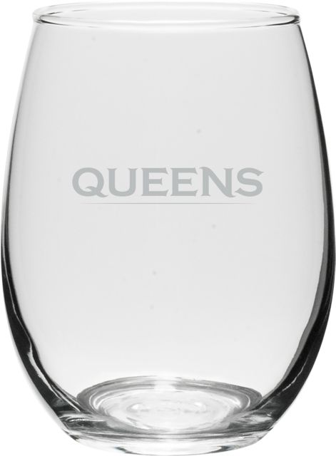 Queens University of Charlotte 15 oz. Wine Glass