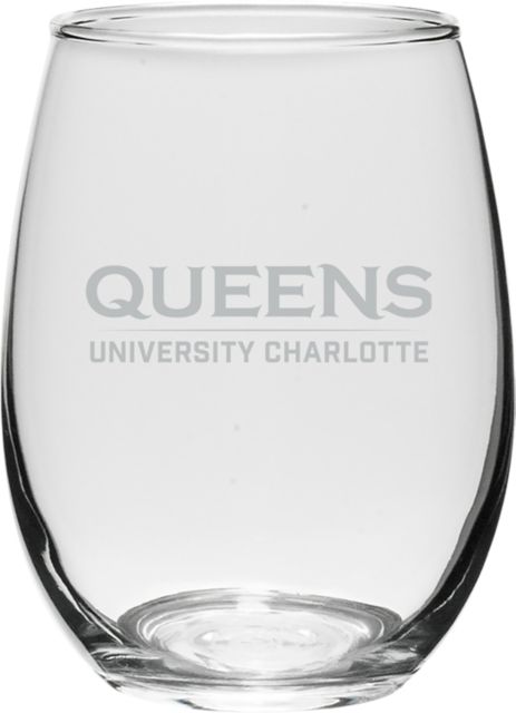 Queens University of Charlotte 21 Oz. Royals Wine Glass
