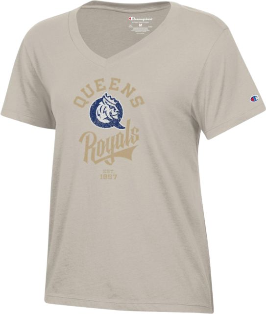Queens University of Charlotte Royals Women's V-Neck Short Sleeve T-Shirt