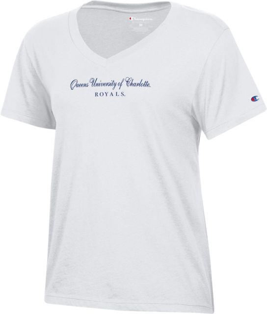 Queens University of Charlotte Royals Women's V-Neck Short Sleeve T-Shirt
