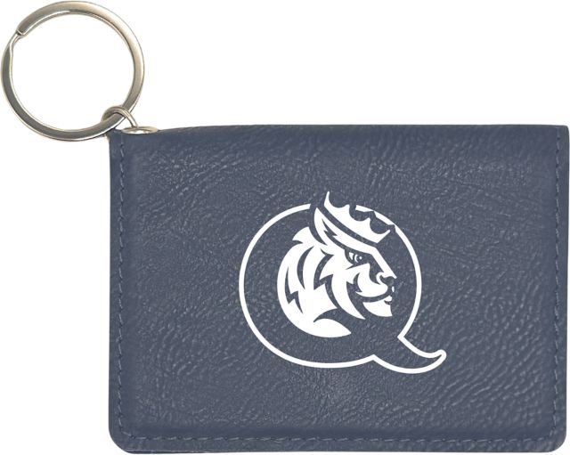 Queens University of Charlotte Leather ID Holder