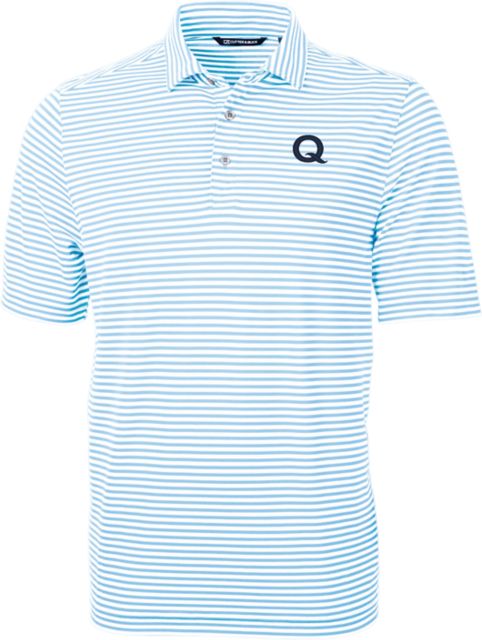Queens University of Charlotte Striped Eco Polo
