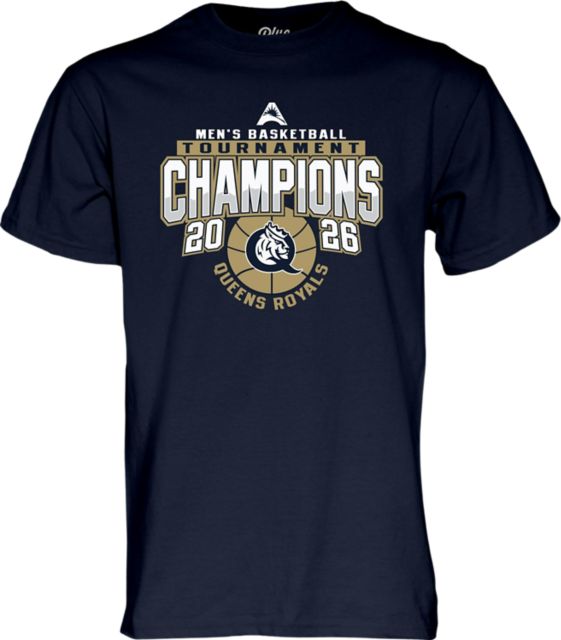 Queens University of Charlotte Men's Basketball 2026 Atlantic Sun Tournament Champions Short Sleeve T-Shirt