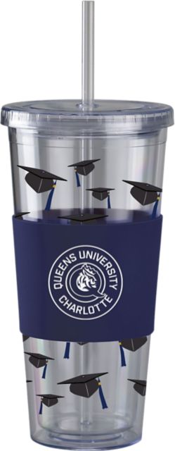 Queens University of Charlotte Royals Acrylic Tumbler with Straw