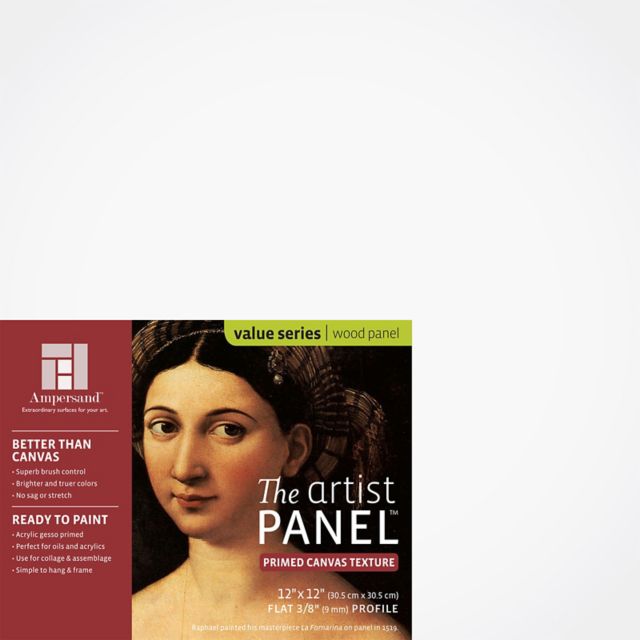 ARTIST PANEL CANVAS TEXTURE 3/8-INCH FLAT 12X12
