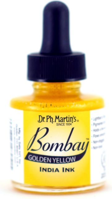 BOMBAY INDIA INK 1OZ GOLD YELLOW